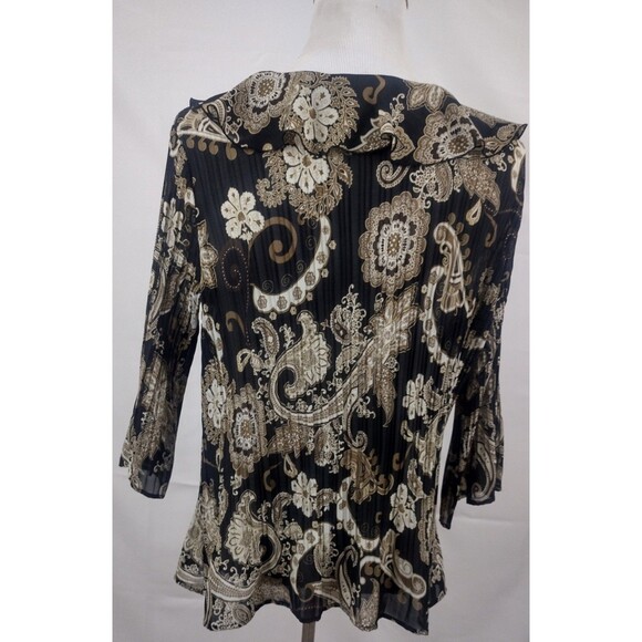 Studio 1940  Womens Long Sleeve Blouse Top Ruffle Collar Multi Gothic Size 18/20 - Picture 5 of 10